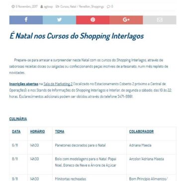 É Natal nos Cursos do Shopping Interlagos – Agito SP