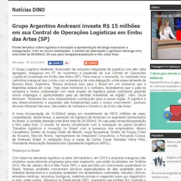 Grupo Argentino Andreani investe R$ 15 milhões em sua Central de Operações Logísticas em Embu das Artes (SP) – Empresas S/A