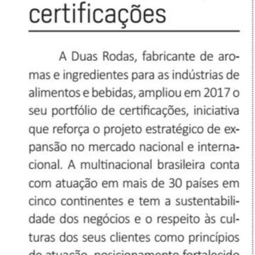 Duas Rodas amplia certificações – Borracha Atual
