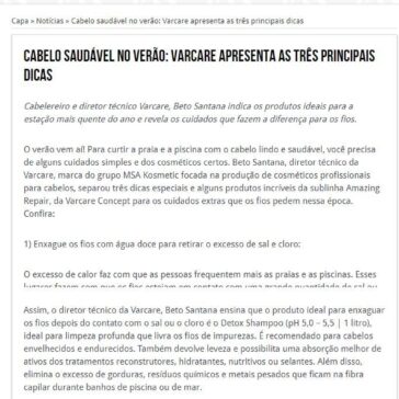 Cabelo saudável no verão: Varcare apresenta as três principais dicas – Dois a Mais Cosmética