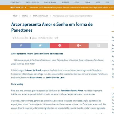 Arcor apresenta Amor e Sonho em forma de Panettones – Agito SP