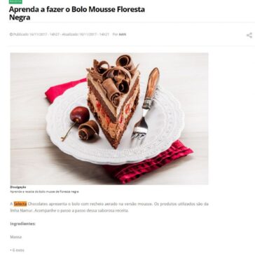 Aprenda a fazer o Bolo Mousse Floresta Negra – Correio Popular