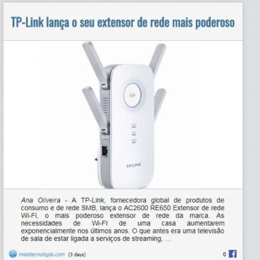 TP-Link lança o seu extensor de rede mais poderoso – EexpoNews