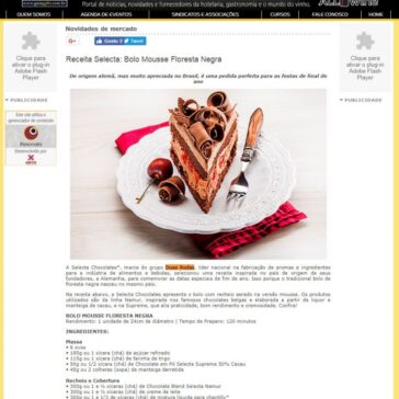 Receita Selecta: Bolo Mousse Floresta Negra – Guia GPHR