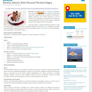 Receita Selecta: Bolo Mousse Floresta Negra – Jornal Dia Dia