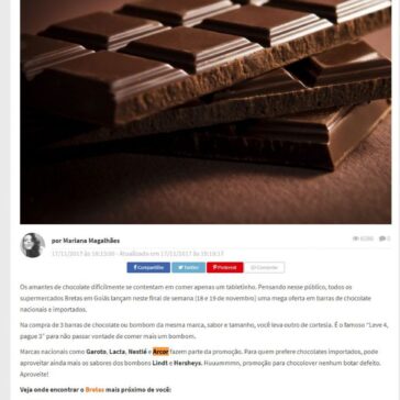Bretas oferece o quarto chocolate de graça para clientes no final de semana em Goiás – Curta Mais