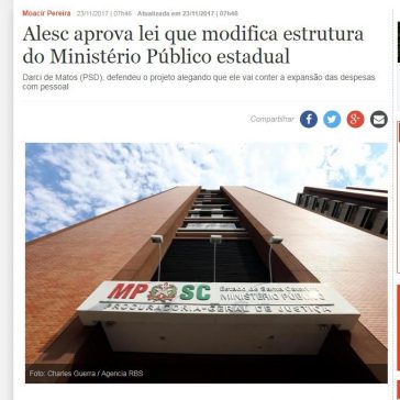 Alesc aprova lei que modifica estrutura do Ministério Público estadual – Jornal de Santa Catarina