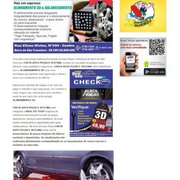 Faça seu Alinhamento usando a tecnologia 3D no CHECK AUTO PEÇAS E OFICINA. Diferenças entre o alinhamento comum e o 3D: Veja aqui! – Voz da Barra