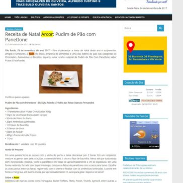 Receita de Natal Arcor: Pudim de Pão com Panettone – Jornal Dia Dia