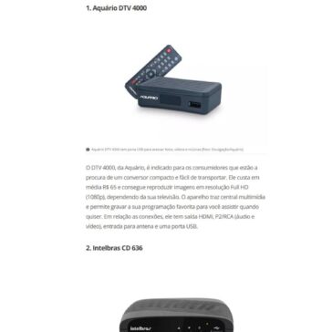 Conversor para TV Digital: lista reúne seis opções com preço baixo – Tech tudo