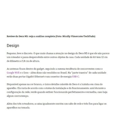 Review Deco M5 | TechTudo – Boa Informação