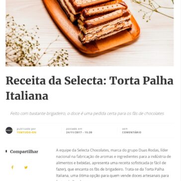 Receita da Selecta: Torta Palha Italiana – Tem tudo ON