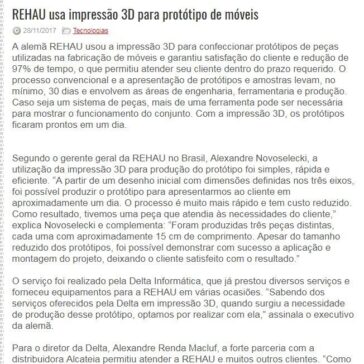 REHAU usa impressão 3D para protótipo de móveis – Rede Press