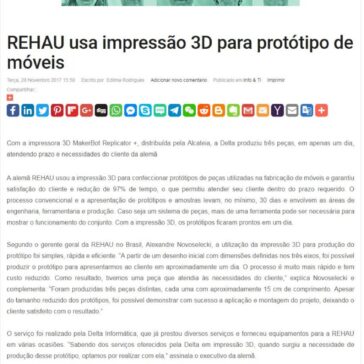 REHAU usa impressão 3D para protótipo de móveis – SEGS