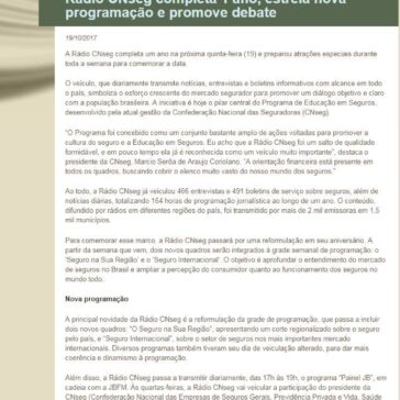 Rádio CNseg completa 1 ano, estreia nova programação e promove debate – Sindseg SC