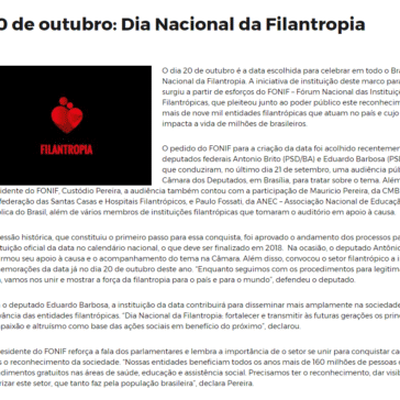 20 de outubro: Dia Nacional da Filantropia – Fonte Botucatu