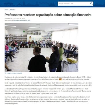 Professores recebem capacitação sobre educação financeira – Prefeitura de Joinville