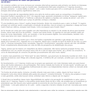 Energia alternativa no radar das petroleiras – Abrinstal