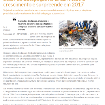 Setor de autopeças no Brasil mostra crescimento e surpreende em 2017 – Investidor Negócios