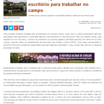 Nos EUA, jovens deixam escritório para trabalhar no campo – Agrolink
