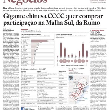 Gigante chinesa CCCC quer comprar participação na Malha Sul, da Rumo – O Estado de S. Paulo