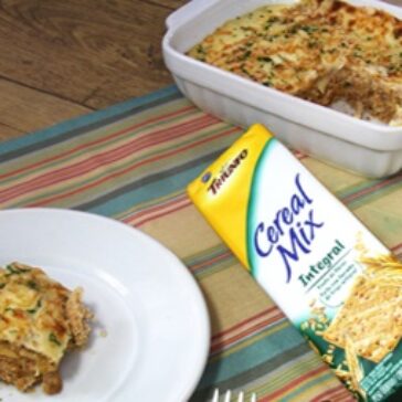 Croque Monsieur de Biscoito Triunfo Cereal Mix Integral