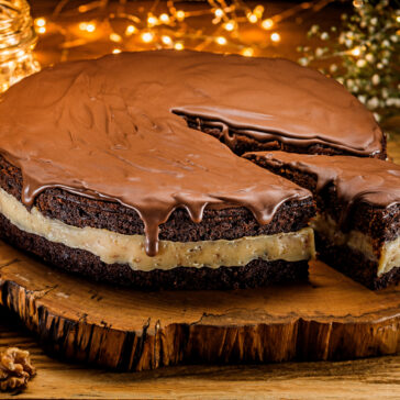 Receita Selecta: Bolo Pão de Mel recheado com Brigadeiro de Nozes
