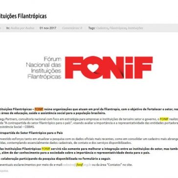 Cadastro de Instituições Filantrópicas – Audisa