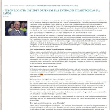 EDSON ROGATTI: UM LÍDER DEFENSOR DAS ENTIDADES FILANTRÓPICAS NA SAÚDE – Fehosp