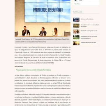 Seminário discute imunidade tributária de templos e instituições do Terceiro Setor – Notícias Adventistas