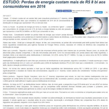 ESTUDO: Perdas de energia custam mais de R$ 8 bi aos consumidores em 2016 – Guará Notícias