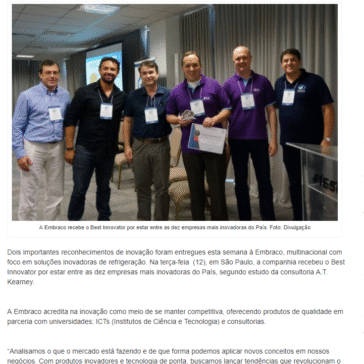 Embraco conquista dois prêmios nacionais – Economia SC
