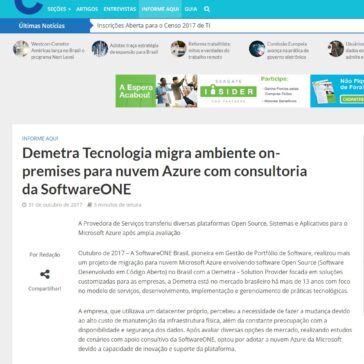 Demetra Tecnologia migra ambiente on-premises para nuvem Azure com consultoria da SoftwareONE – InforChannel