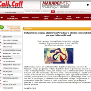 SoftwareOne atualiza plataforma PyraCloud e otimiza funcionalidades para portfólio multicloud – Call To Call