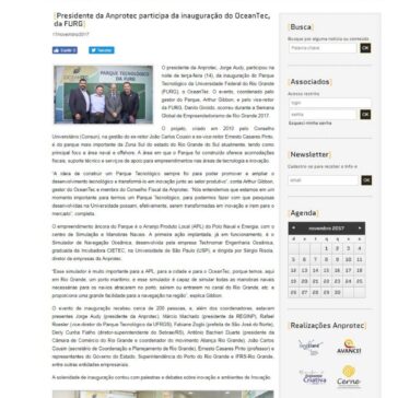 [Presidente da Anprotec participa da inauguração do OceanTec, da FURG] – Anprotec