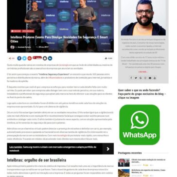 Intelbras promove evento para divulgar novidades em segurança e smart cities – Blog do Armindo