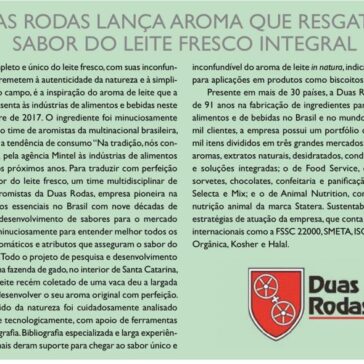 Duas Rodas lança aroma que resgata o sabor do leite fresco integral – Aditivos & Ingredientes