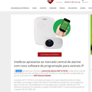 Intelbras apresenta ao mercado central de alarme com novo software de programação para centrais IP – Revista Segurança Eletrônica