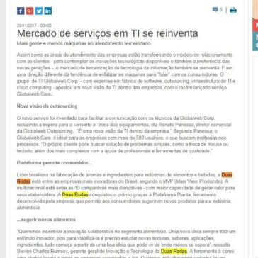 Mercado de serviços em TI se reinventa – DCI (On-line)