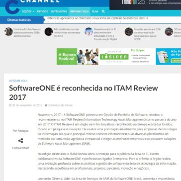 SoftwareONE é reconhecida no ITAM Review 2017 – InforChannel