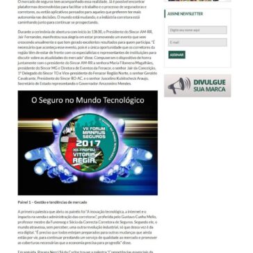 Sincor AM-RR promove mais uma edição anual do Fórum de Seguros e Troféu Vitória Régia em Manaus – Sincor