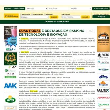 Duas Rodas é destaque em ranking de tecnologia e inovação – Aditivos & Ingredientes