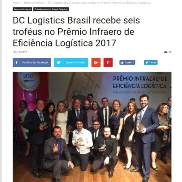 DC Logistics Brasil recebe seis troféus no Prêmio Infraero de Eficiência Logística 2017 – Diário da Cidade
