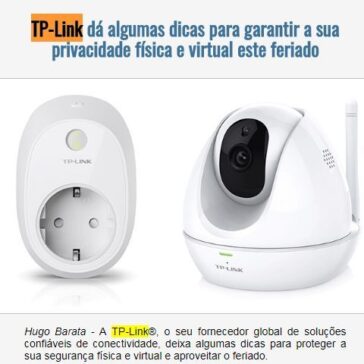 TP-Link dá algumas dicas para garantir a sua privacidade física e virtual este feriado – EexpoNews