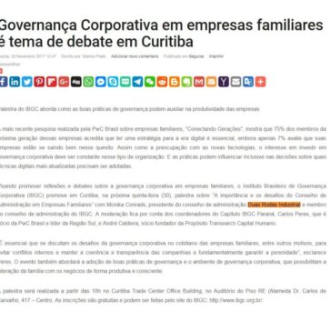 Governança Corporativa em empresas familiares é tema de debate em Curitiba – SEGS