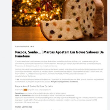 Paçoca, sonho… | Marcas apostam em novos sabores de panetone – 24Brasil