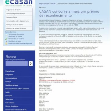 CASAN concorre a mais um prêmio de reconhecimento – Casan