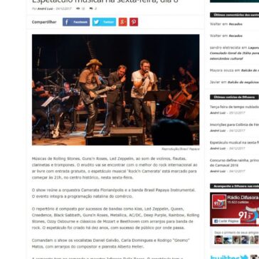 Espetáculo musical na sexta-feira, dia 8 – Difusora FM
