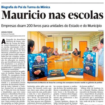 Mauricio nas escolas – Gazeta de Piracicaba