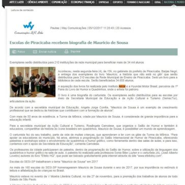 Escolas de Piracicaba recebem biografia de Mauricio de Sousa – Maxpress Net
